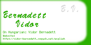 bernadett vidor business card